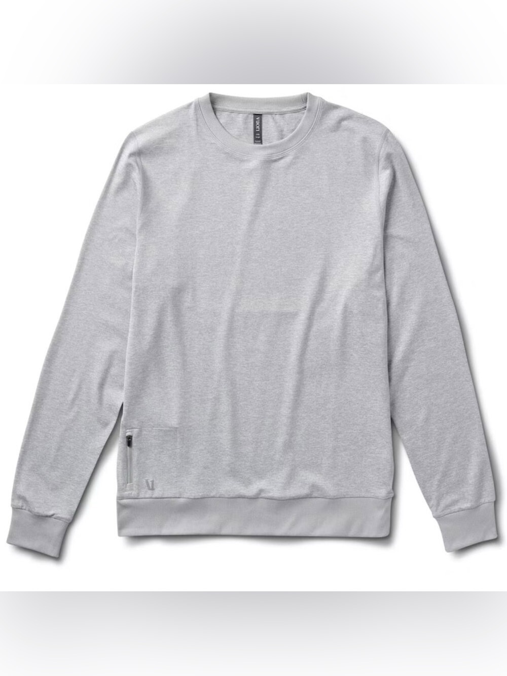 Vuori Ponto Performance Crew Sweater Heather Grey